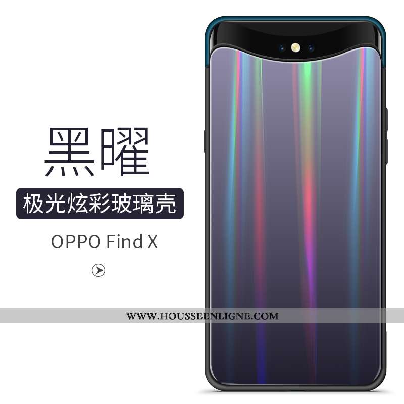Housse Oppo Find X Tendance Verre Téléphone Portable Incassable Coque Rouge Jours