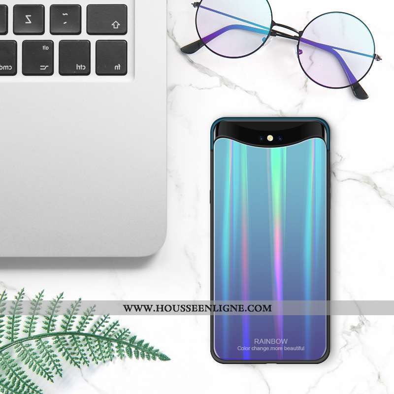Housse Oppo Find X Tendance Verre Téléphone Portable Incassable Coque Rouge Jours