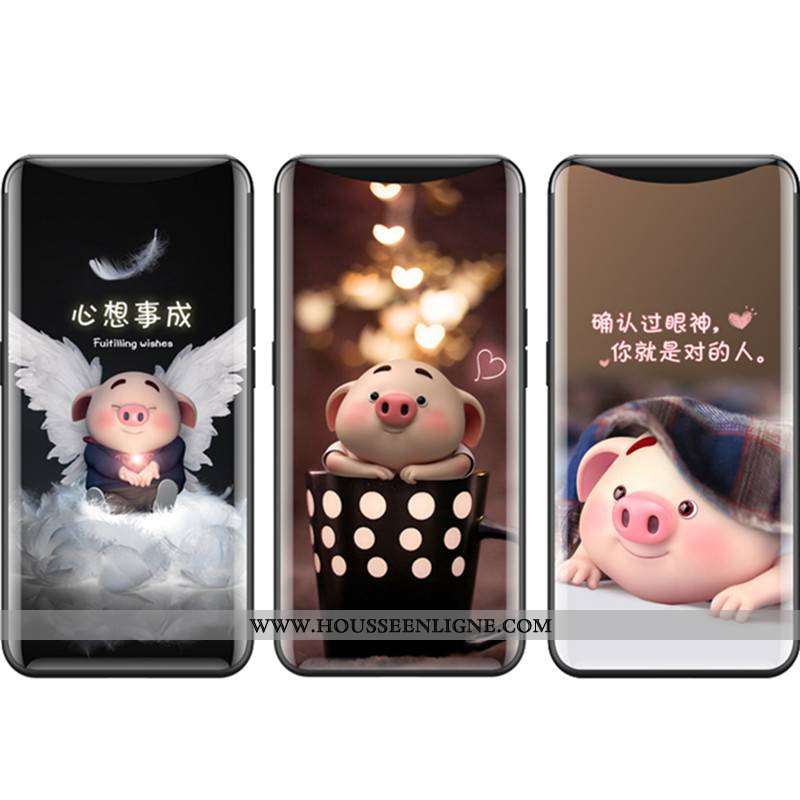 Housse Oppo Find X Verre Fluide Doux Bordure Coque Téléphone Portable Protection Difficile Khaki