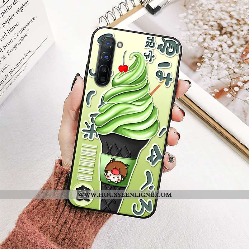 Housse Oppo Find X2 Pro Gaufrage Dessin Animé Protection Incassable Vert Tendance Coque Verte