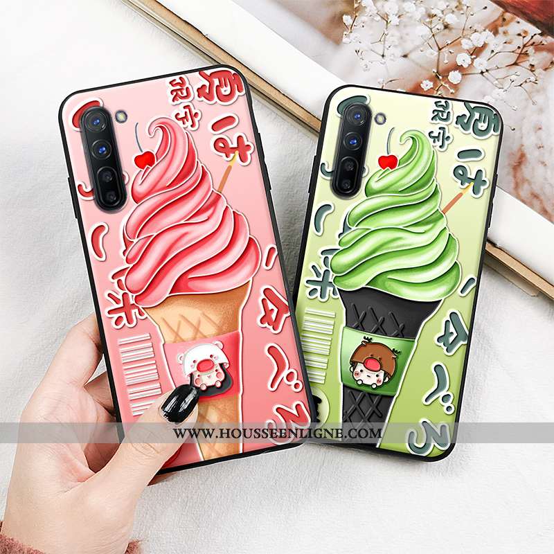 Housse Oppo Find X2 Pro Gaufrage Dessin Animé Protection Incassable Vert Tendance Coque Verte