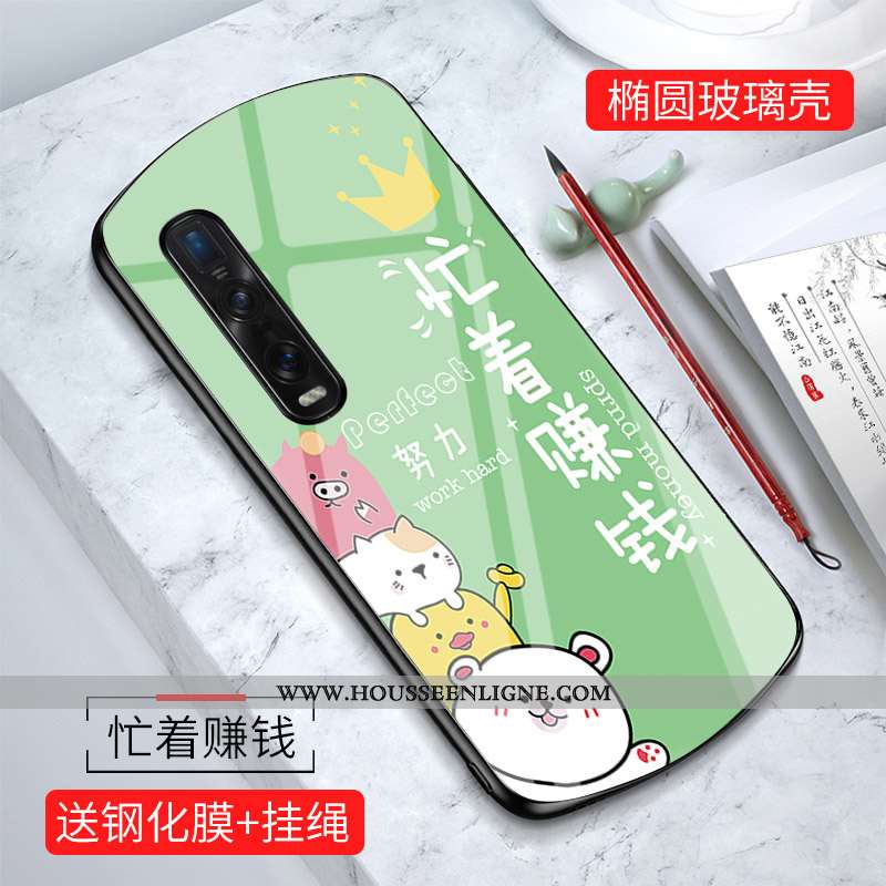 Housse Oppo Find X2 Pro Personnalité Créatif Miroir Coque Protection Téléphone Portable Charmant Ver