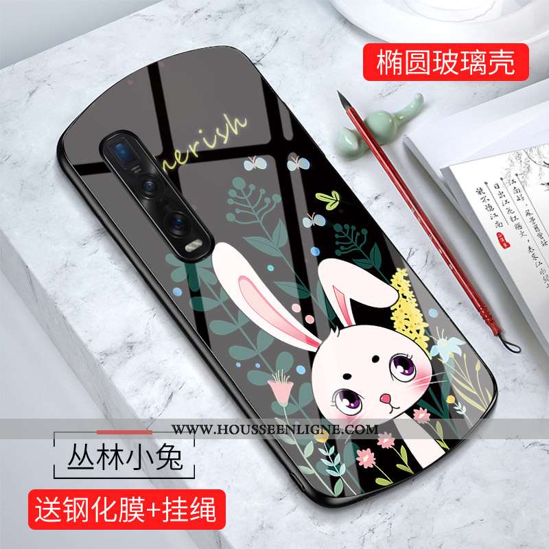 Housse Oppo Find X2 Pro Personnalité Créatif Miroir Coque Protection Téléphone Portable Charmant Ver