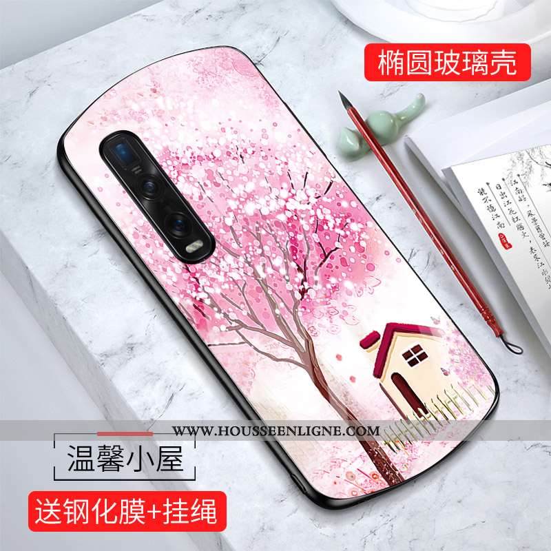 Housse Oppo Find X2 Pro Personnalité Créatif Miroir Coque Protection Téléphone Portable Charmant Ver