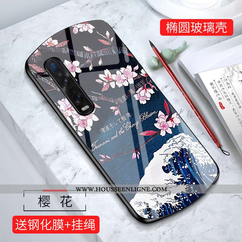 Housse Oppo Find X2 Pro Personnalité Créatif Miroir Coque Protection Téléphone Portable Charmant Ver