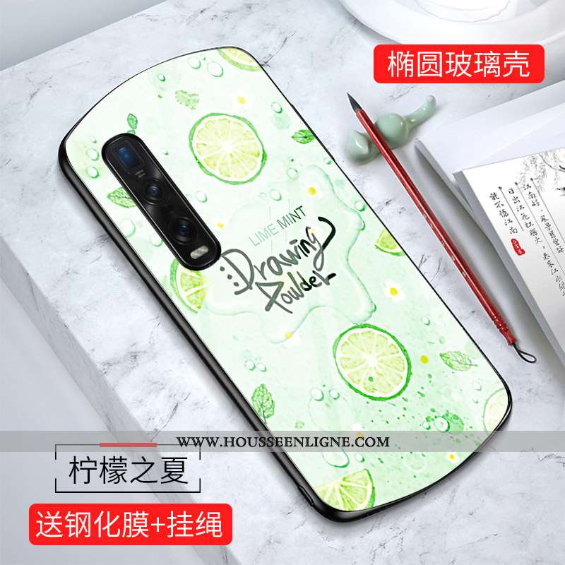 Housse Oppo Find X2 Pro Personnalité Créatif Miroir Coque Protection Téléphone Portable Charmant Ver