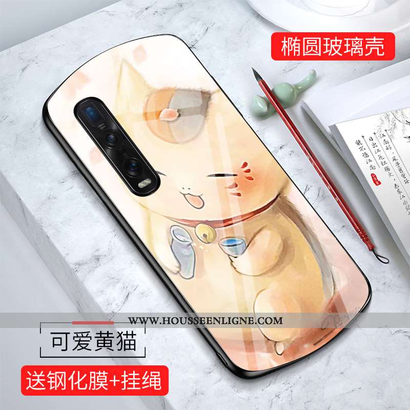 Housse Oppo Find X2 Pro Personnalité Créatif Miroir Coque Protection Téléphone Portable Charmant Ver