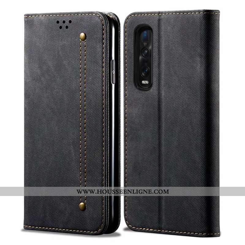 Housse Oppo Find X2 Pro Protection Cuir Incassable Tout Compris Coque Téléphone Portable Étui Khaki