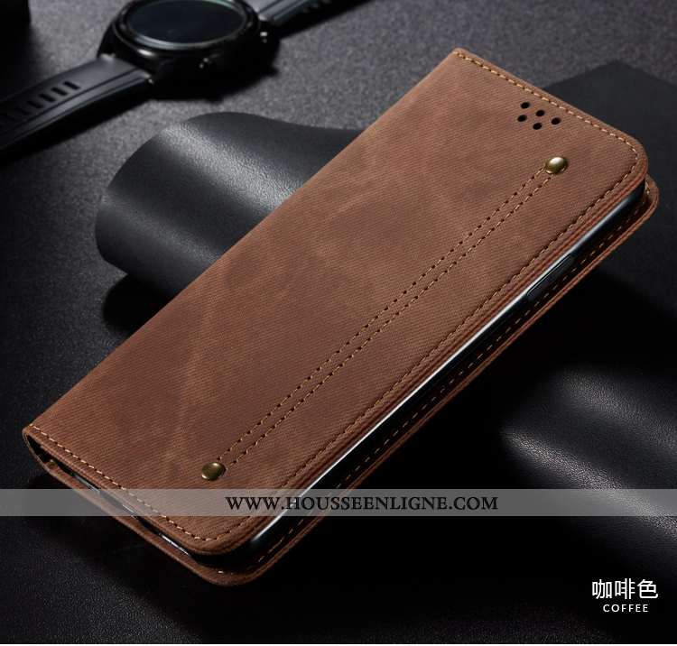 Housse Oppo Find X2 Pro Protection Cuir Incassable Tout Compris Coque Téléphone Portable Étui Khaki