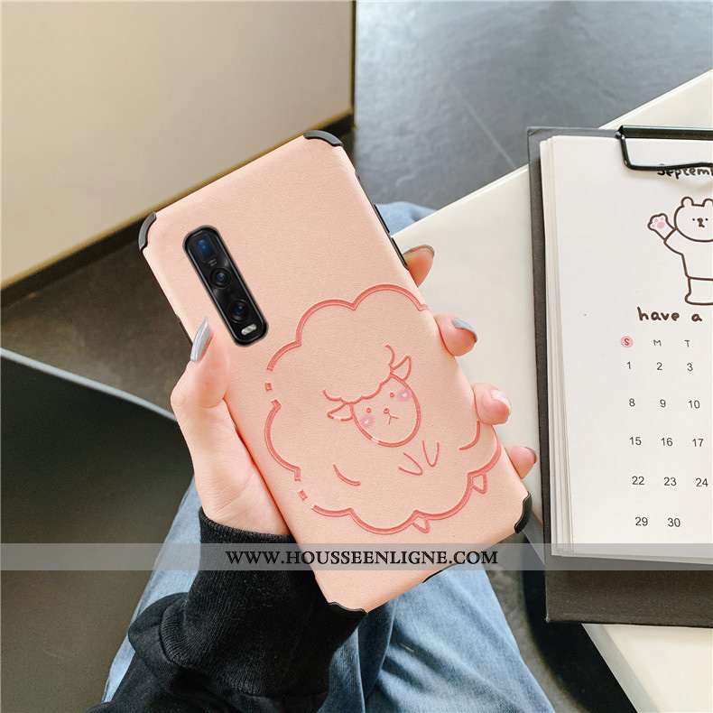 Housse Oppo Find X2 Pro Protection Personnalité Tout Compris Téléphone Portable Vert Incassable Flui