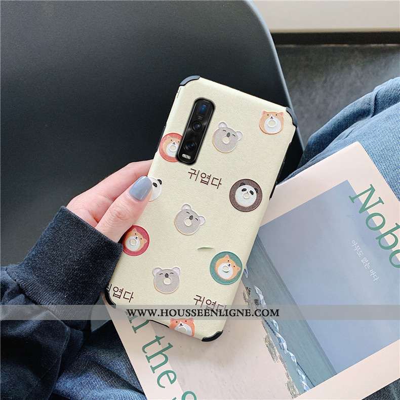 Housse Oppo Find X2 Pro Protection Personnalité Tout Compris Téléphone Portable Vert Incassable Flui