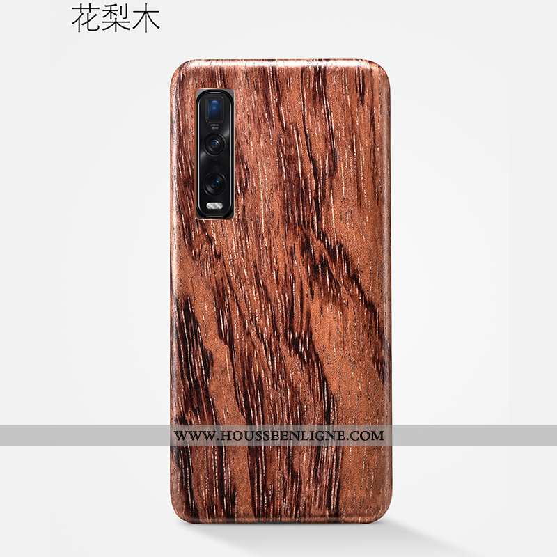 Housse Oppo Find X2 Pro Ultra Légère Coque Marron Couvercle Arrière Étui Anneau