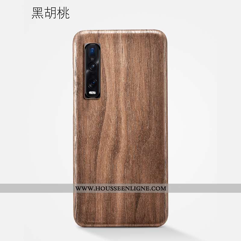 Housse Oppo Find X2 Pro Ultra Légère Coque Marron Couvercle Arrière Étui Anneau