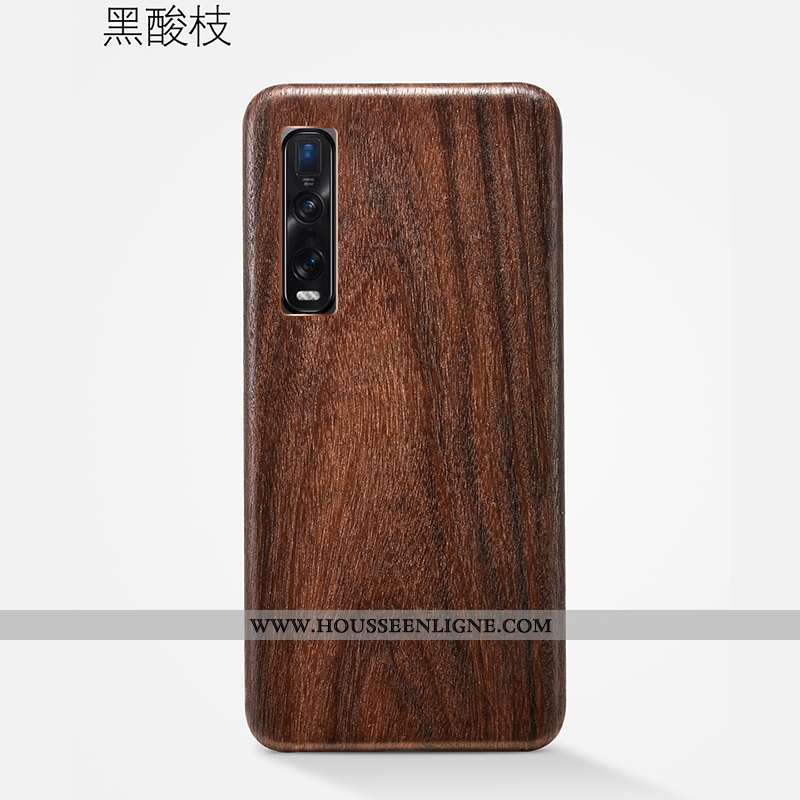 Housse Oppo Find X2 Pro Ultra Légère Coque Marron Couvercle Arrière Étui Anneau