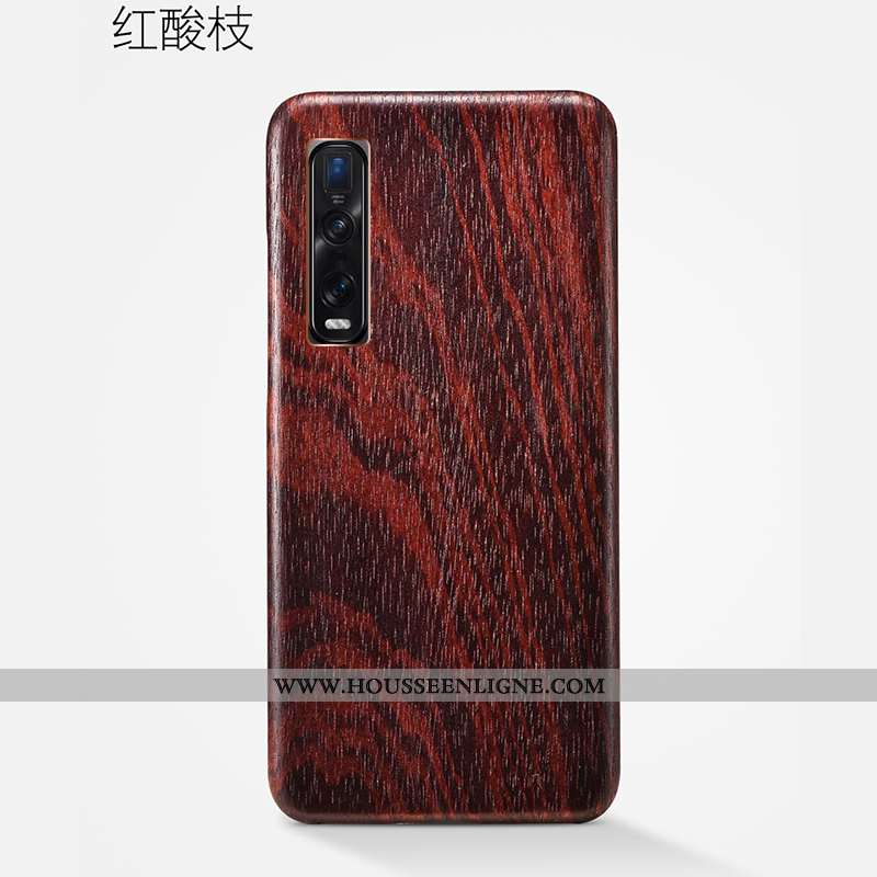 Housse Oppo Find X2 Pro Ultra Légère Coque Marron Couvercle Arrière Étui Anneau