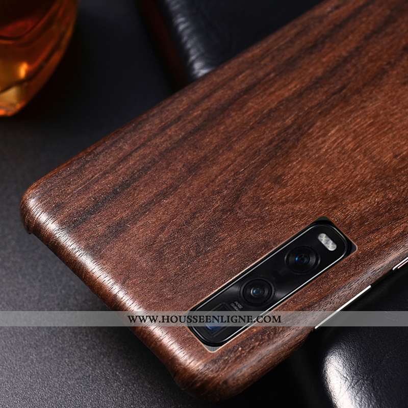 Housse Oppo Find X2 Pro Ultra Légère Coque Marron Couvercle Arrière Étui Anneau