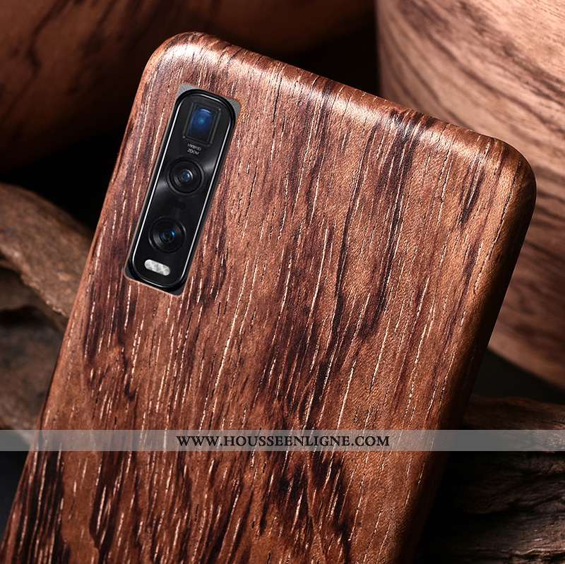 Housse Oppo Find X2 Pro Ultra Légère Coque Marron Couvercle Arrière Étui Anneau