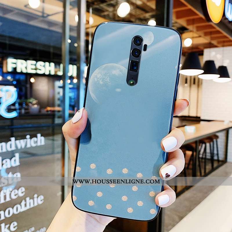 Housse Oppo Reno 10x Zoom Créatif Tendance Net Rouge Protection Coque Bleu Téléphone Portable