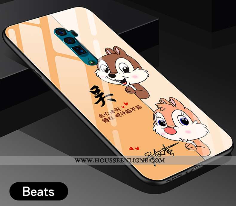 Housse Oppo Reno 10x Zoom Dessin Animé Charmant Coque Miroir Délavé En Daim Tout Compris Silicone Kh