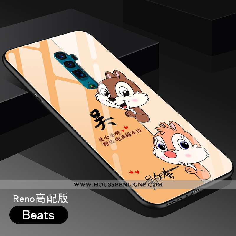 Housse Oppo Reno 10x Zoom Dessin Animé Charmant Coque Miroir Délavé En Daim Tout Compris Silicone Kh