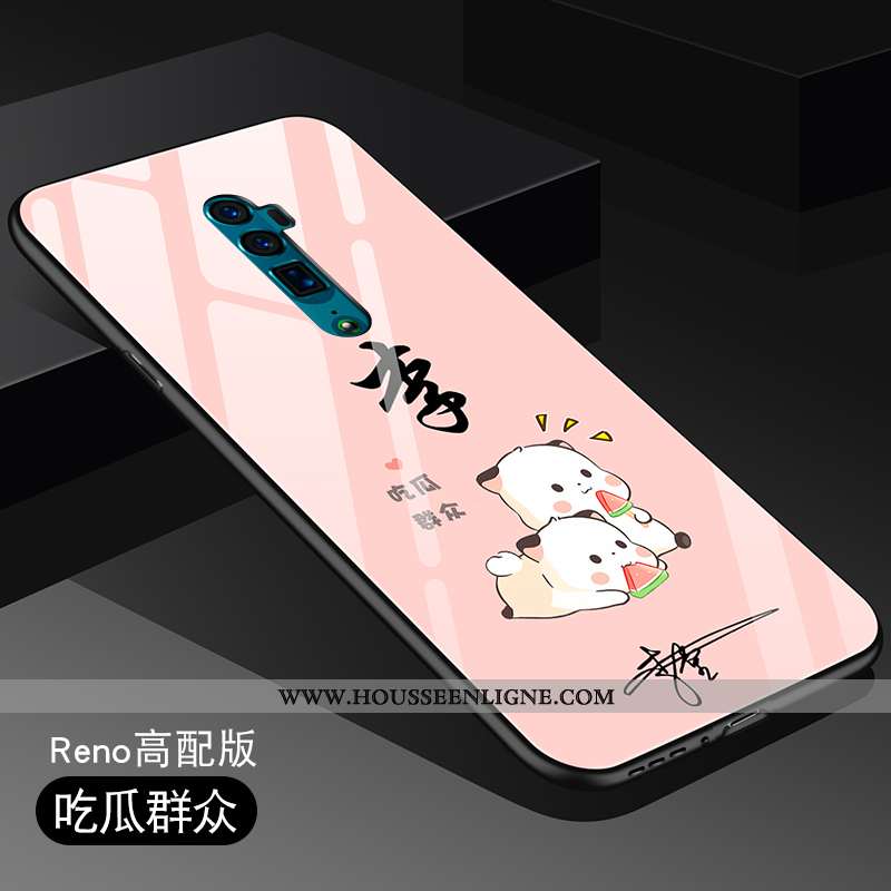 Housse Oppo Reno 10x Zoom Dessin Animé Charmant Coque Miroir Délavé En Daim Tout Compris Silicone Kh