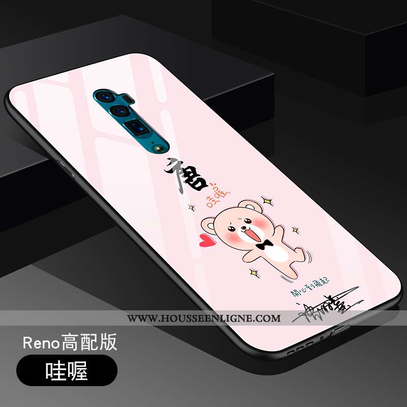 Housse Oppo Reno 10x Zoom Dessin Animé Charmant Coque Miroir Délavé En Daim Tout Compris Silicone Kh