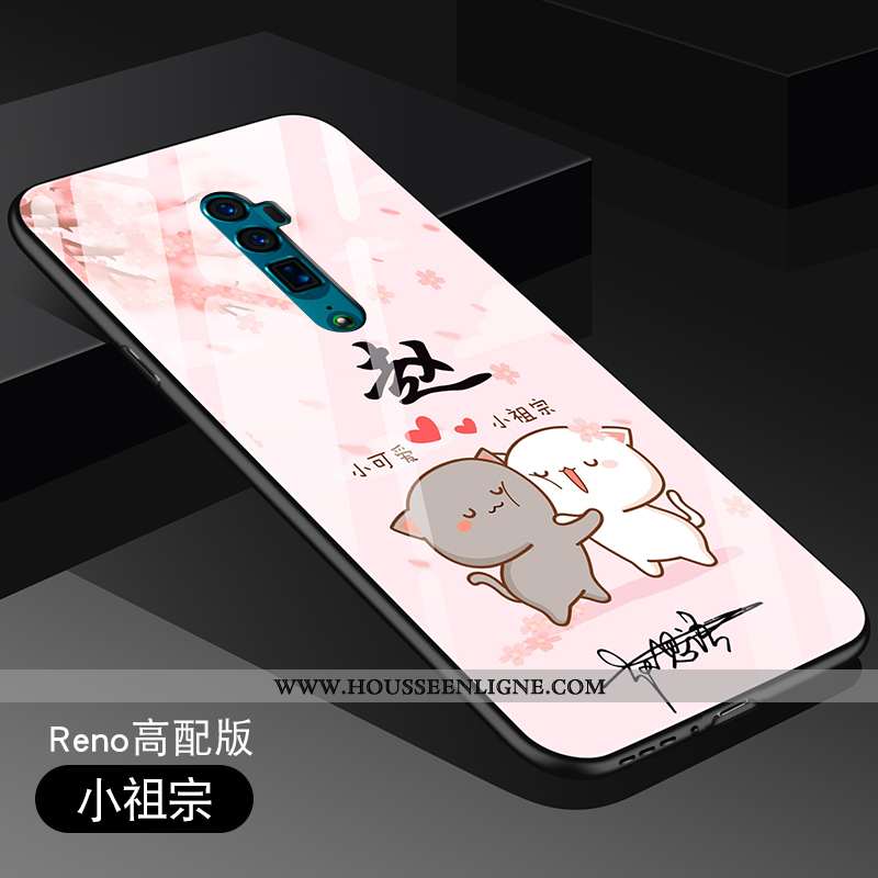 Housse Oppo Reno 10x Zoom Dessin Animé Charmant Coque Miroir Délavé En Daim Tout Compris Silicone Kh