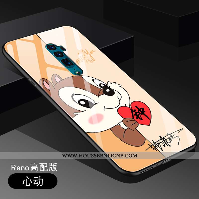 Housse Oppo Reno 10x Zoom Dessin Animé Charmant Coque Miroir Délavé En Daim Tout Compris Silicone Kh