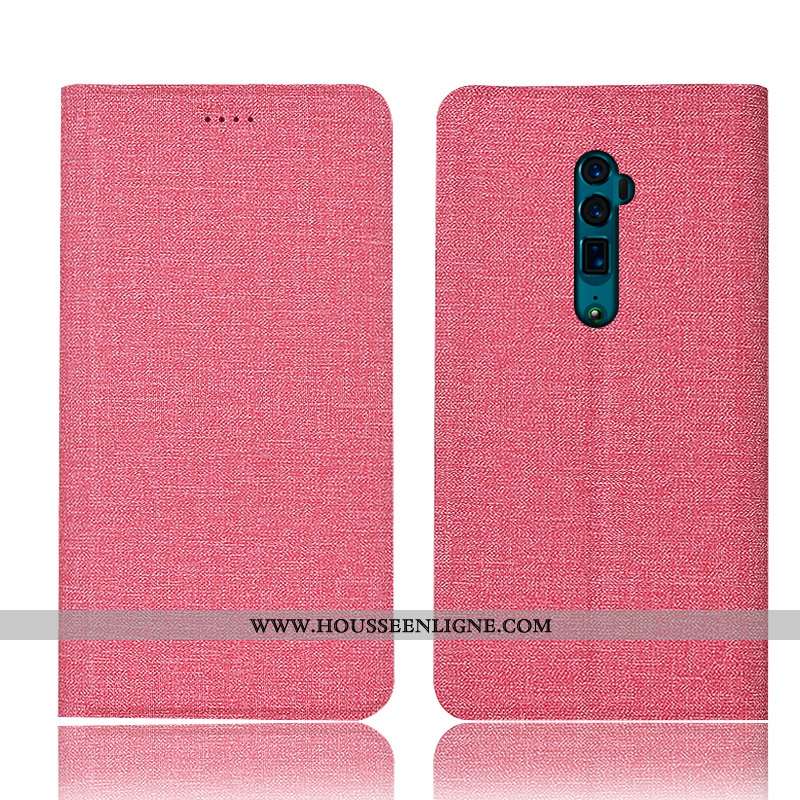 Housse Oppo Reno 10x Zoom Protection Cuir Gris Incassable Tout Compris Lin Téléphone Portable