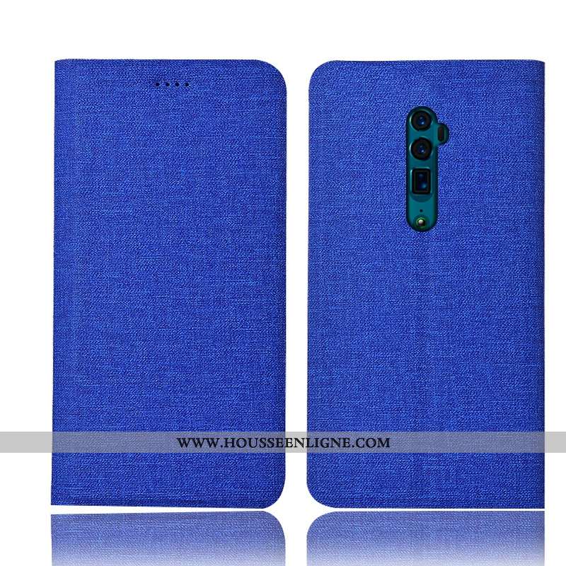 Housse Oppo Reno 10x Zoom Protection Cuir Gris Incassable Tout Compris Lin Téléphone Portable