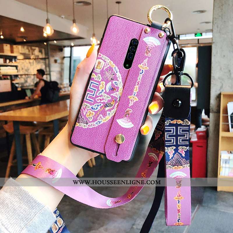 Housse Oppo Reno 10x Zoom Tendance Fluide Doux Haute Étui Mode Protection Coque Rose