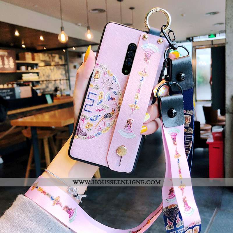 Housse Oppo Reno 10x Zoom Tendance Fluide Doux Haute Étui Mode Protection Coque Rose