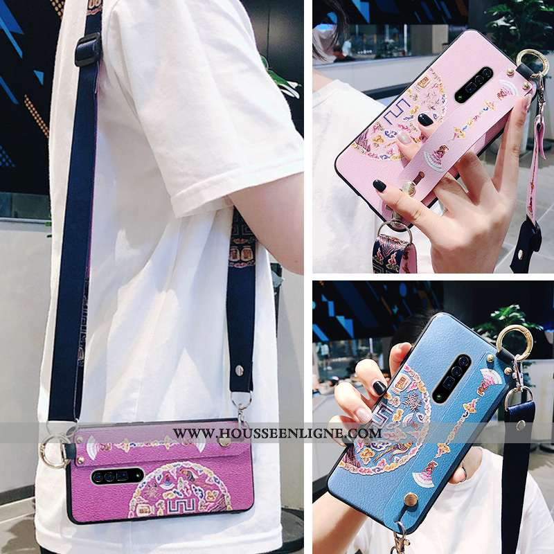 Housse Oppo Reno 10x Zoom Tendance Fluide Doux Haute Étui Mode Protection Coque Rose
