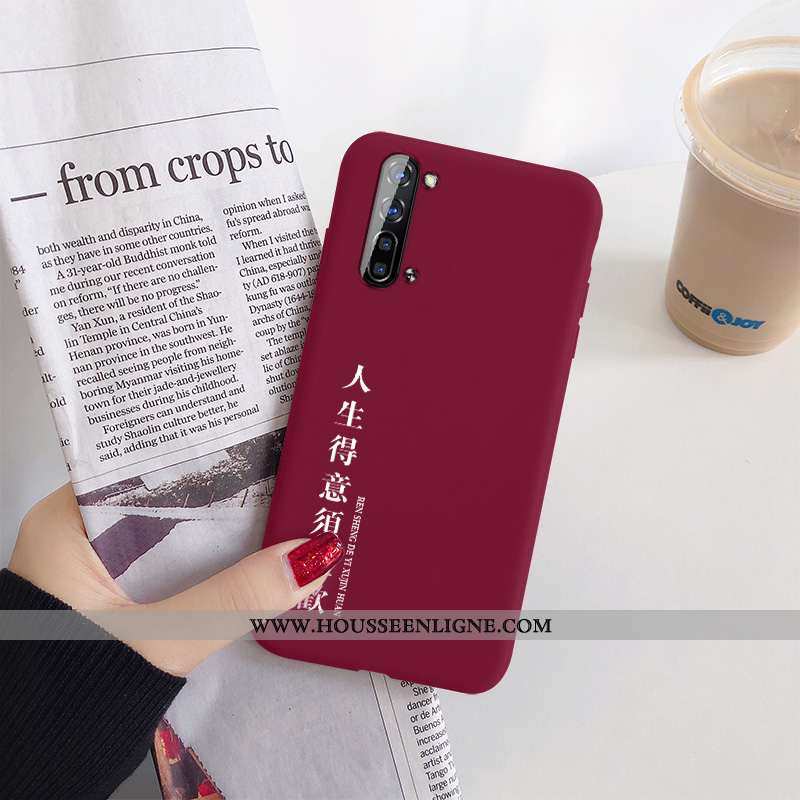 Housse Oppo Reno 3 Fluide Doux Silicone Vent Légère Amoureux Clair Ultra Rouge