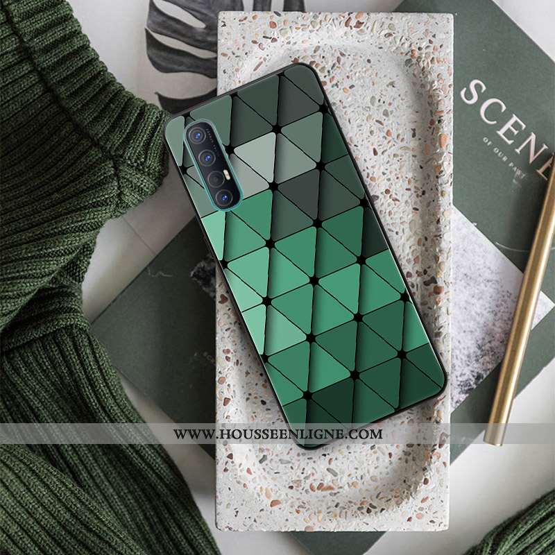 Housse Oppo Reno 3 Pro Mode Protection Tendance Ornements Suspendus Simple Étui Créatif Verte