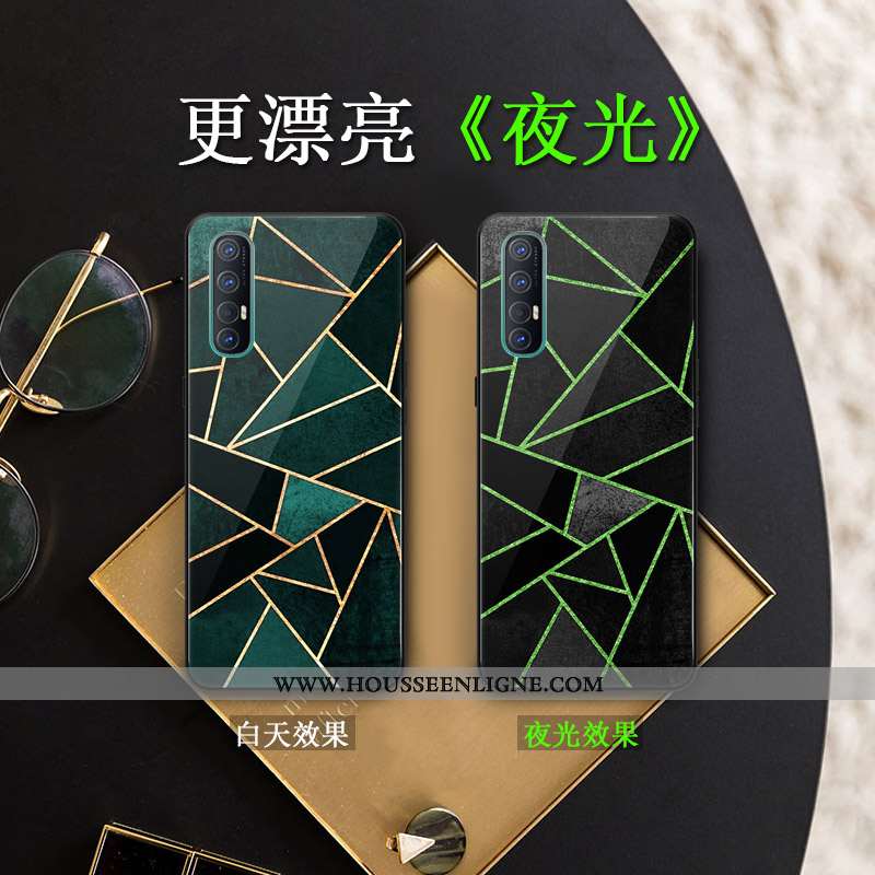 Housse Oppo Reno 3 Pro Mode Protection Tendance Ornements Suspendus Simple Étui Créatif Verte