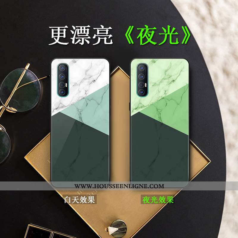 Housse Oppo Reno 3 Pro Mode Protection Tendance Ornements Suspendus Simple Étui Créatif Verte