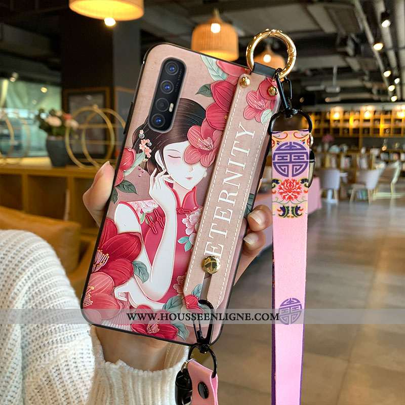 Housse Oppo Reno 3 Pro Ornements Suspendus Rouge Téléphone Portable Vent Nouveau Coque