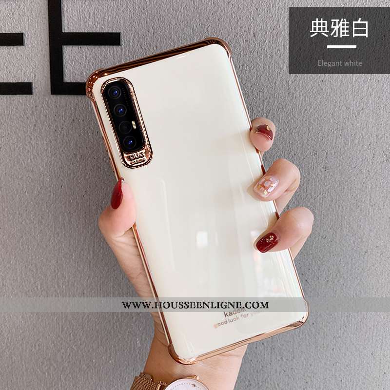 Housse Oppo Reno 3 Pro Personnalité Créatif Blanc Fluide Doux Net Rouge Nouveau Coque Blanche