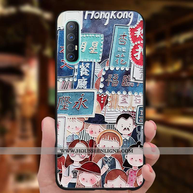 Housse Oppo Reno 3 Pro Personnalité Créatif Silicone Incassable Net Rouge Coque Ultra Coloré