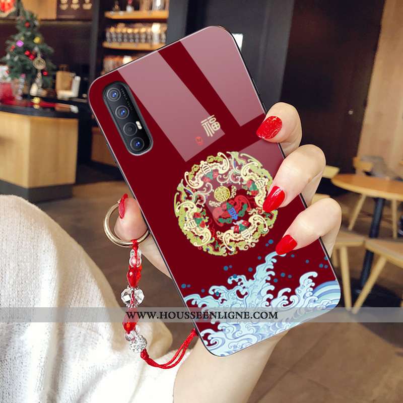 Housse Oppo Reno 3 Pro Silicone Tendance Coque Téléphone Portable Rouge Nouveau Incassable