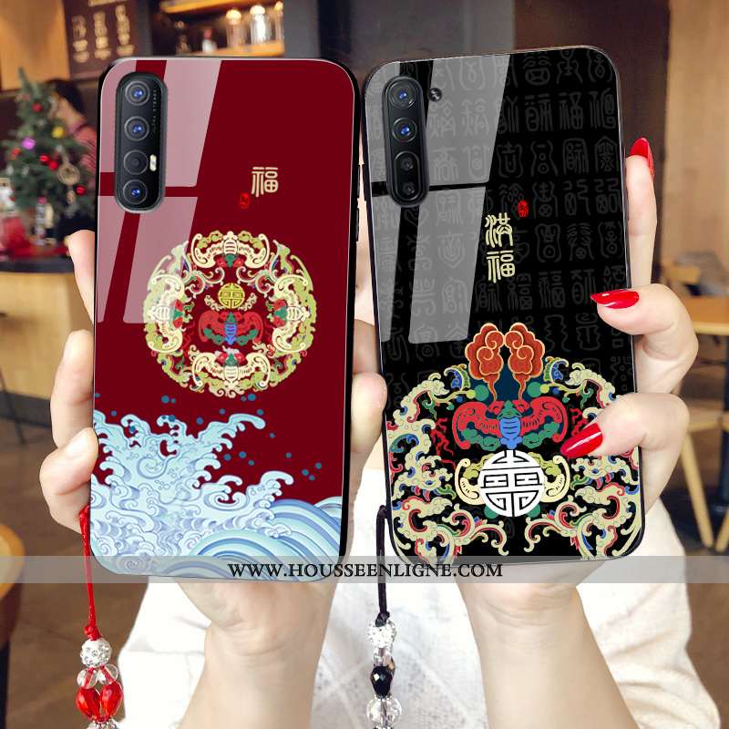 Housse Oppo Reno 3 Pro Silicone Tendance Coque Téléphone Portable Rouge Nouveau Incassable