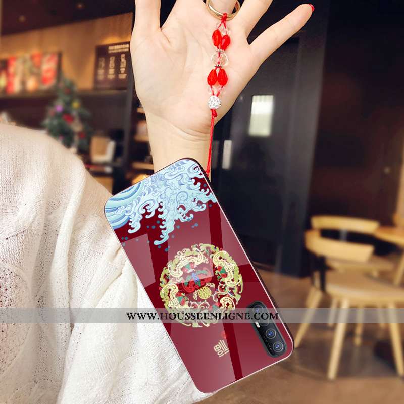 Housse Oppo Reno 3 Pro Silicone Tendance Coque Téléphone Portable Rouge Nouveau Incassable