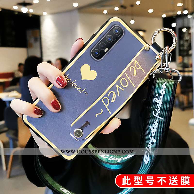 Housse Oppo Reno 3 Pro Tendance Fluide Doux Bleu Clair Téléphone Portable Incassable Protection