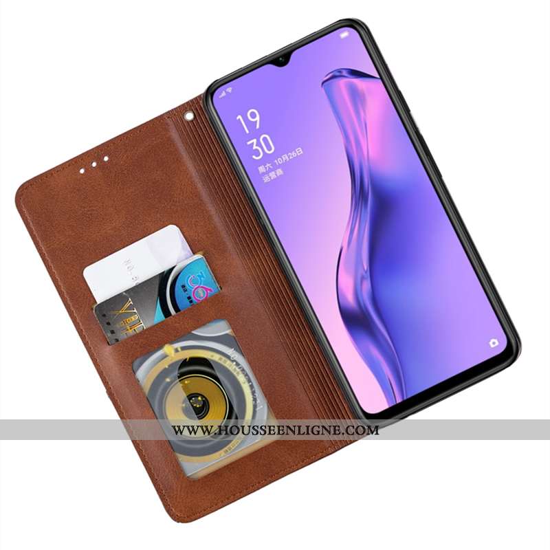 Housse Oppo Reno 3 Protection Cuir Kaki Coque Tout Compris Téléphone Portable Khaki