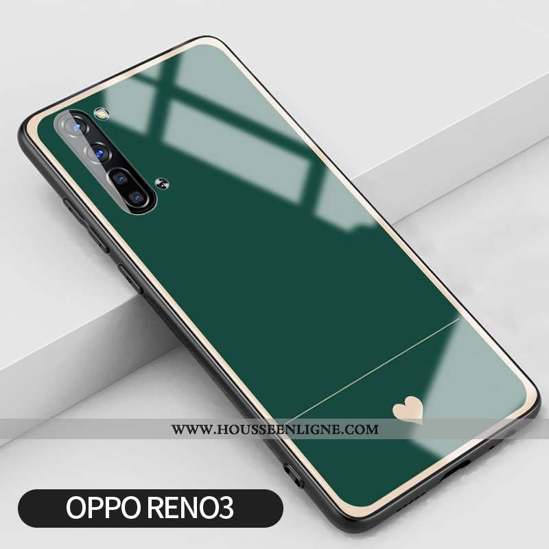 Housse Oppo Reno 3 Protection Verre Coque Or Petit Clair Vent Gris