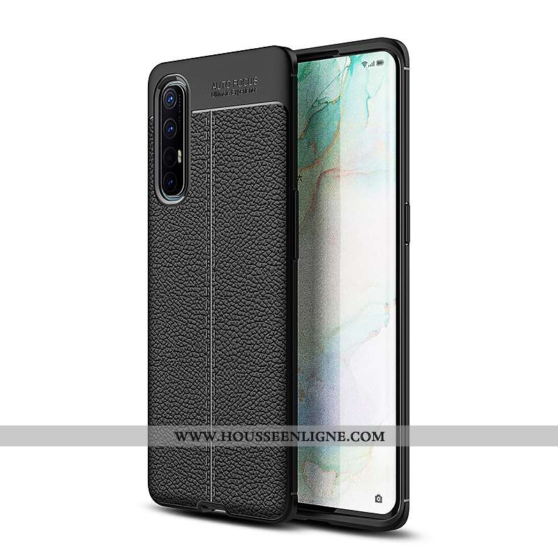 Housse Oppo Reno 3 Silicone Coque Incassable Noir Cool Téléphone Portable Luxe