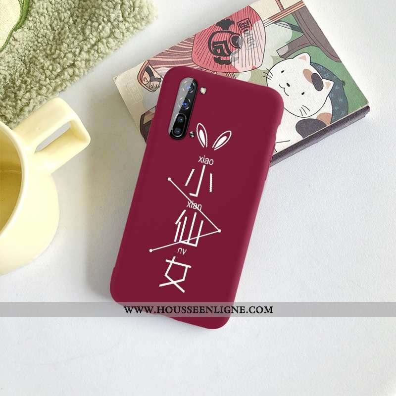 Housse Oppo Reno 3 Silicone Protection Coque Clair Net Rouge Frais Étui