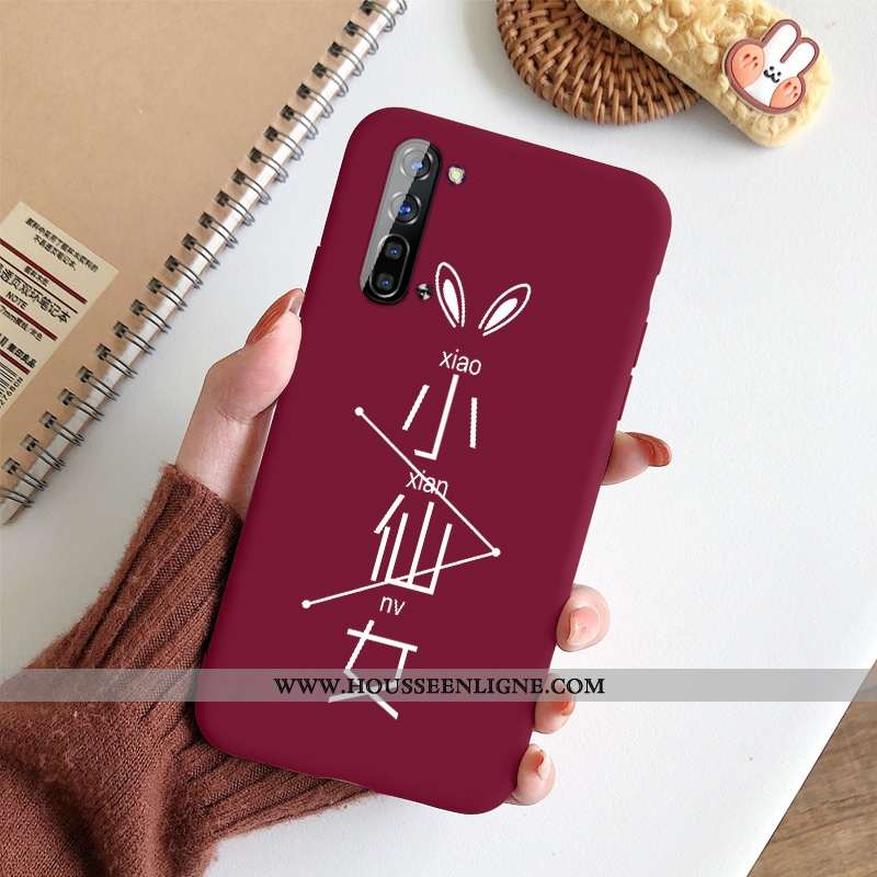 Housse Oppo Reno 3 Silicone Protection Coque Clair Net Rouge Frais Étui