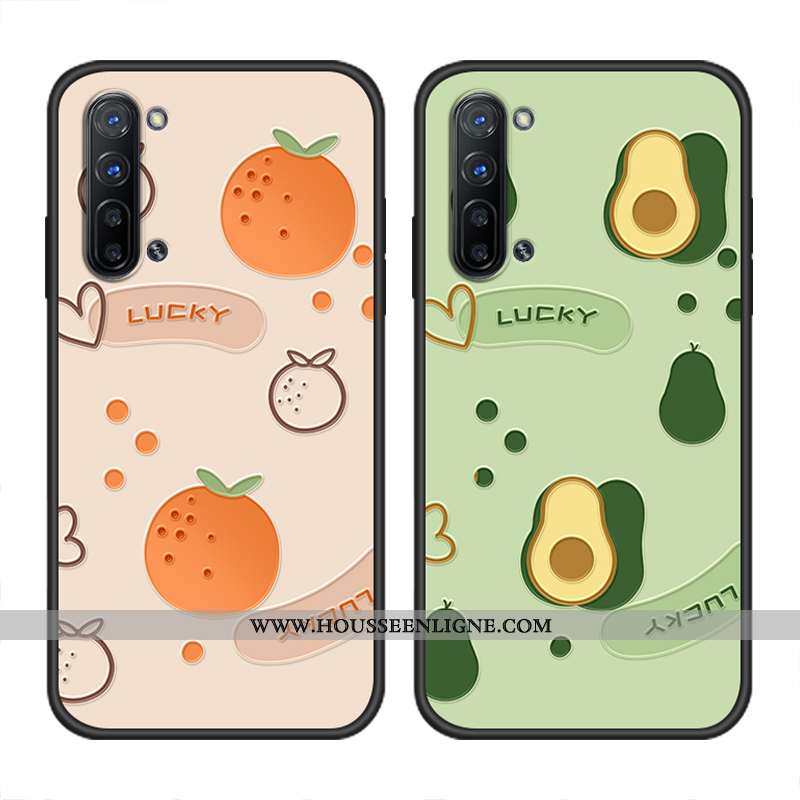 Housse Oppo Reno 3 Silicone Protection Fruit Étui Tendance Téléphone Portable Fluide Doux Verte